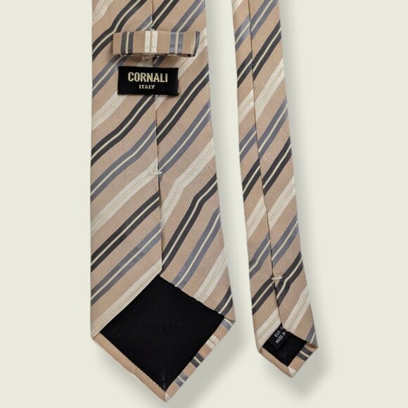 Cornali Italy 100% Silk Striped Tie - Picture 3 of 4